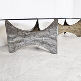 Paire de tables basses brutalistes, années 1970