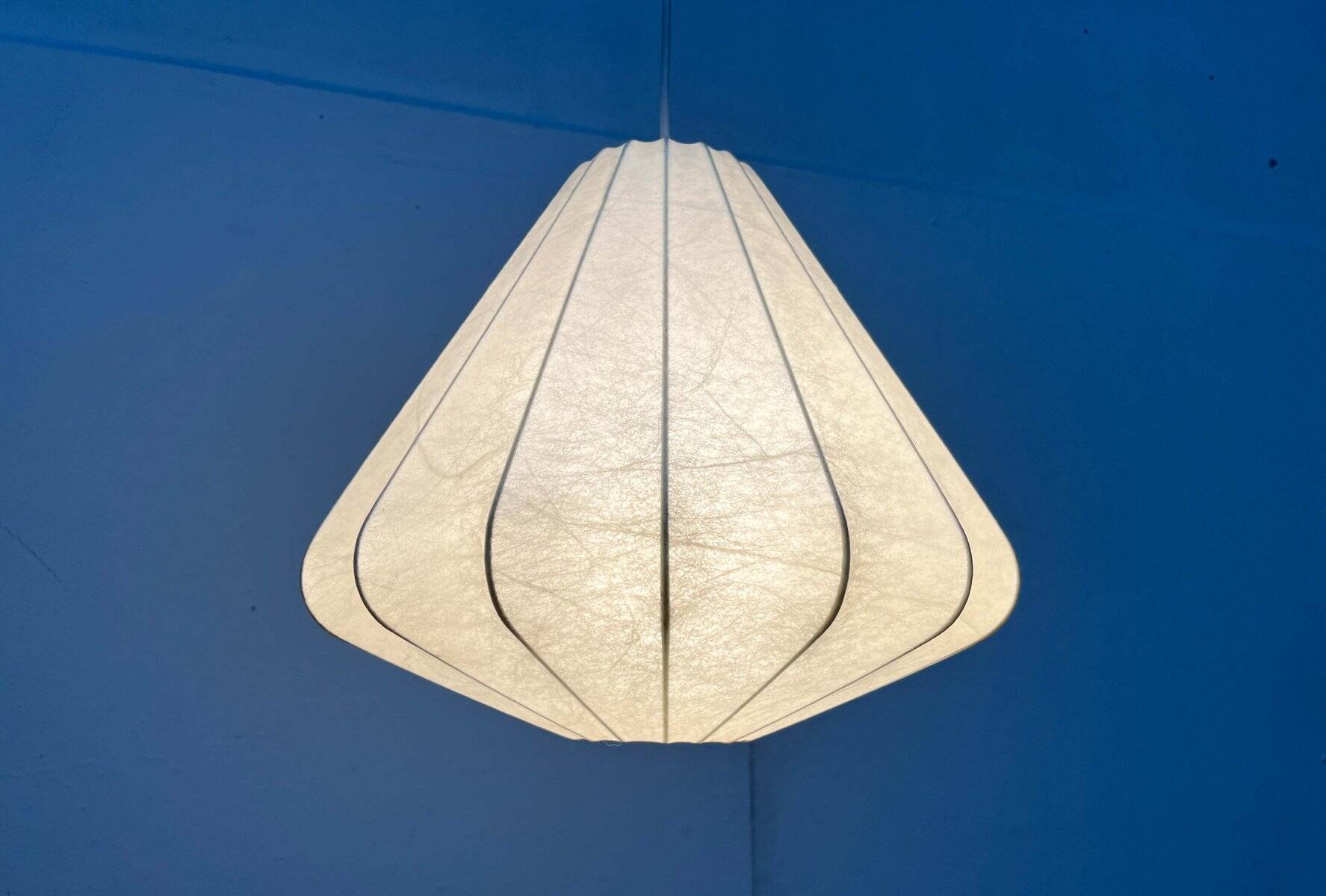 Modern mid-century Cocoon pendant lamp by Friedel Wauer for Goldkant Leuchten, Germany, 1960s.