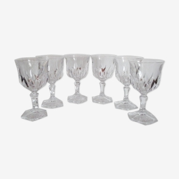 Set of 6 Crystal white wine glasses of Arques - Chaumont