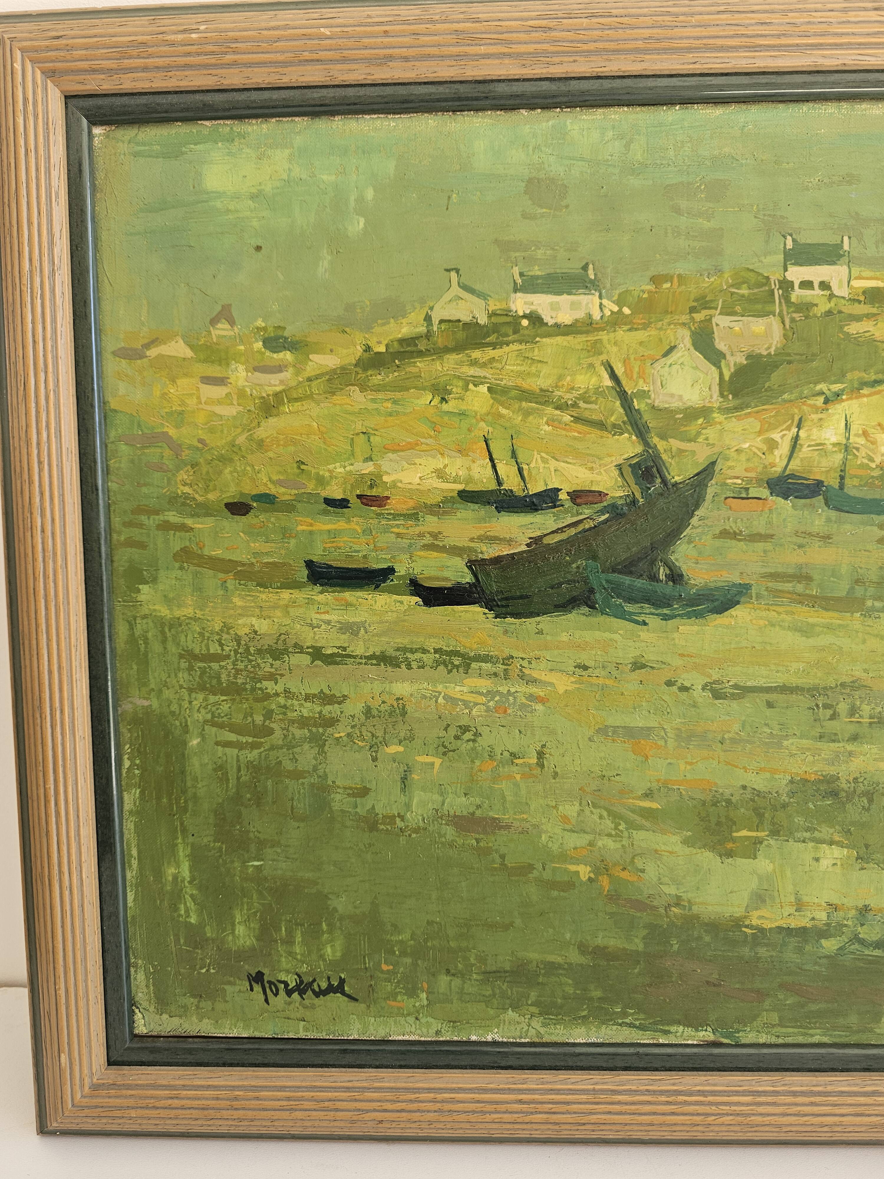 Tableau Huile sur toile - Paysage Breton, signé Jean Jacques Morvan