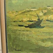 Oil painting on canvas - Breton landscape, signed Jean Jacques Morvan