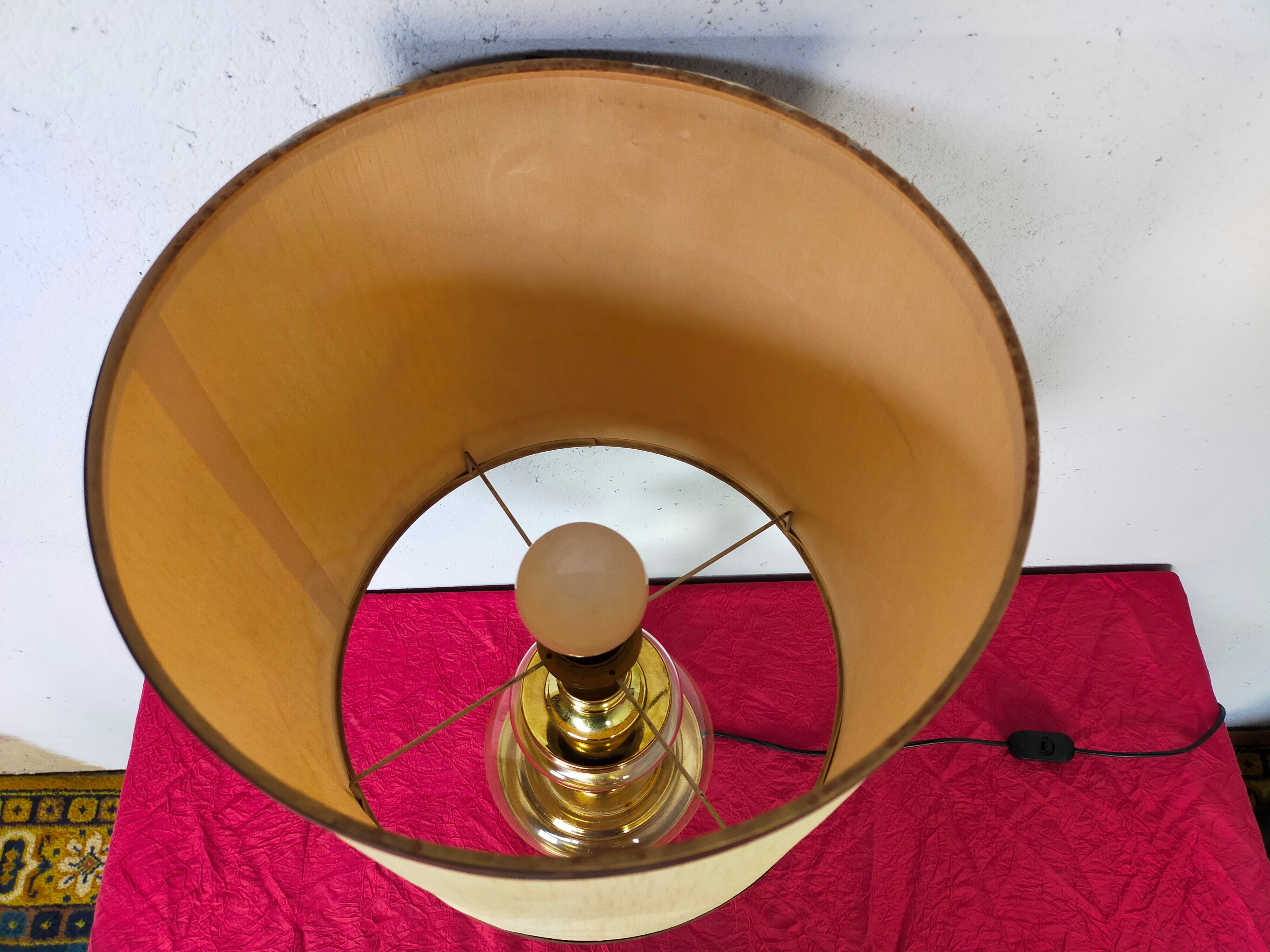 Richard Essig designer lamp in glass and gold metal
