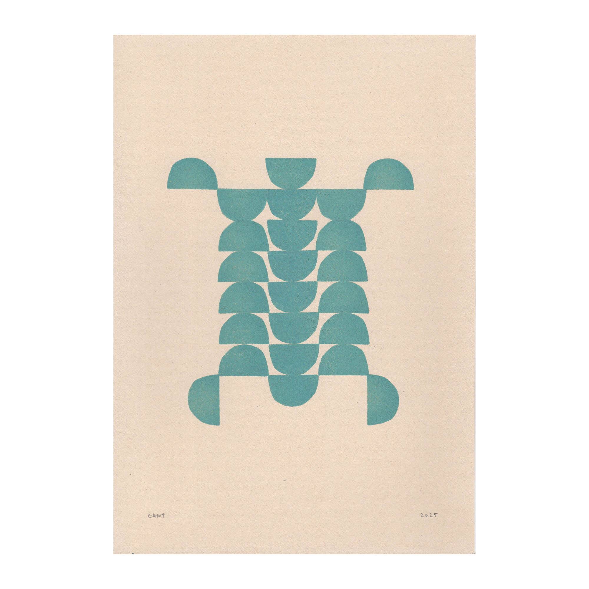 Collection of 10 paintings on paper in warm and cool tones signed Eawy.