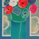 Albert zavaro : le bouquet à la fenêtre - lithographie originale signée