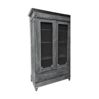 Grey ceruse storage cabinet