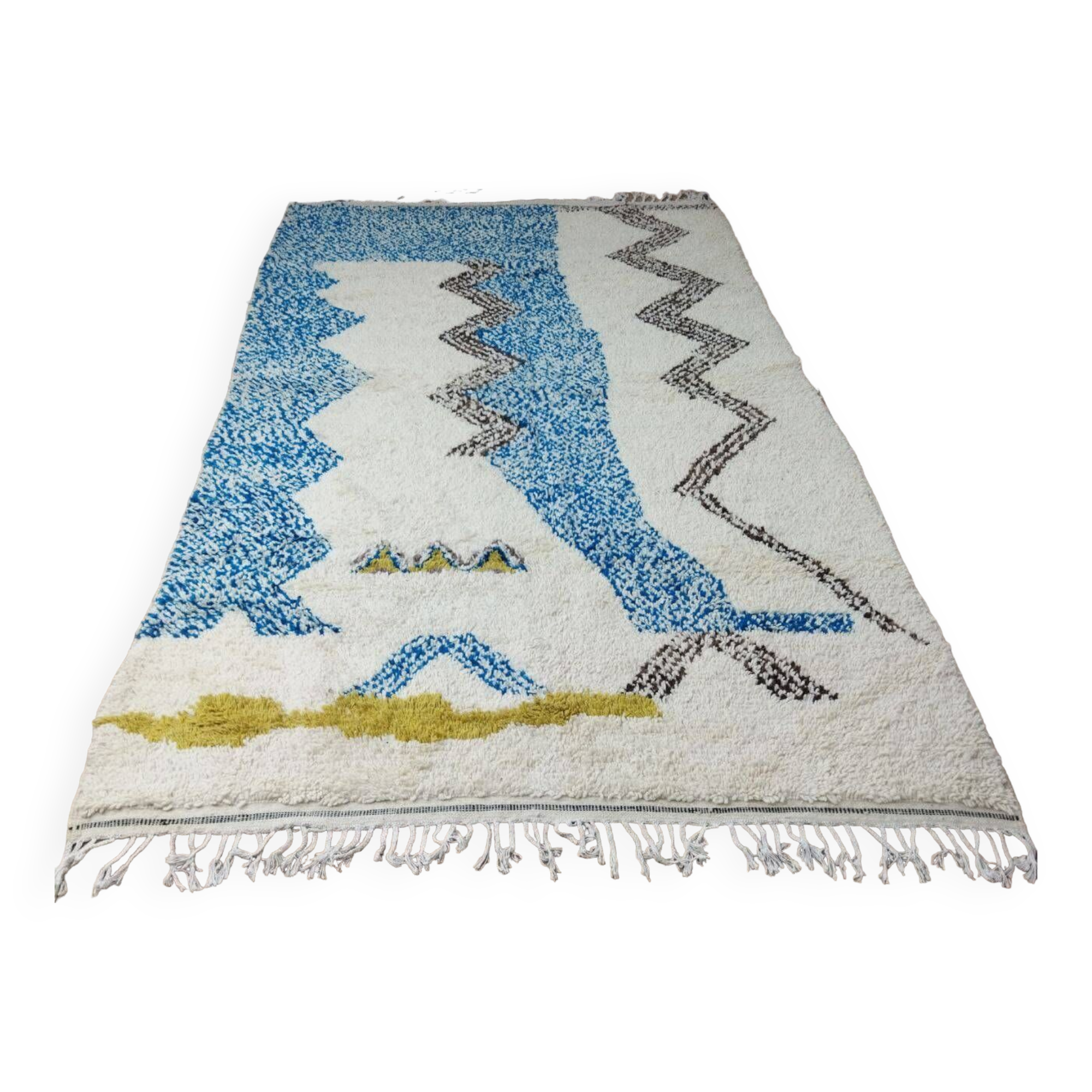 Handmade wool Berber rug 312x193 cm