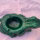Advertising ashtray l'héritier-Guyot Dijon in vintage and collector's green enamelled ceramic