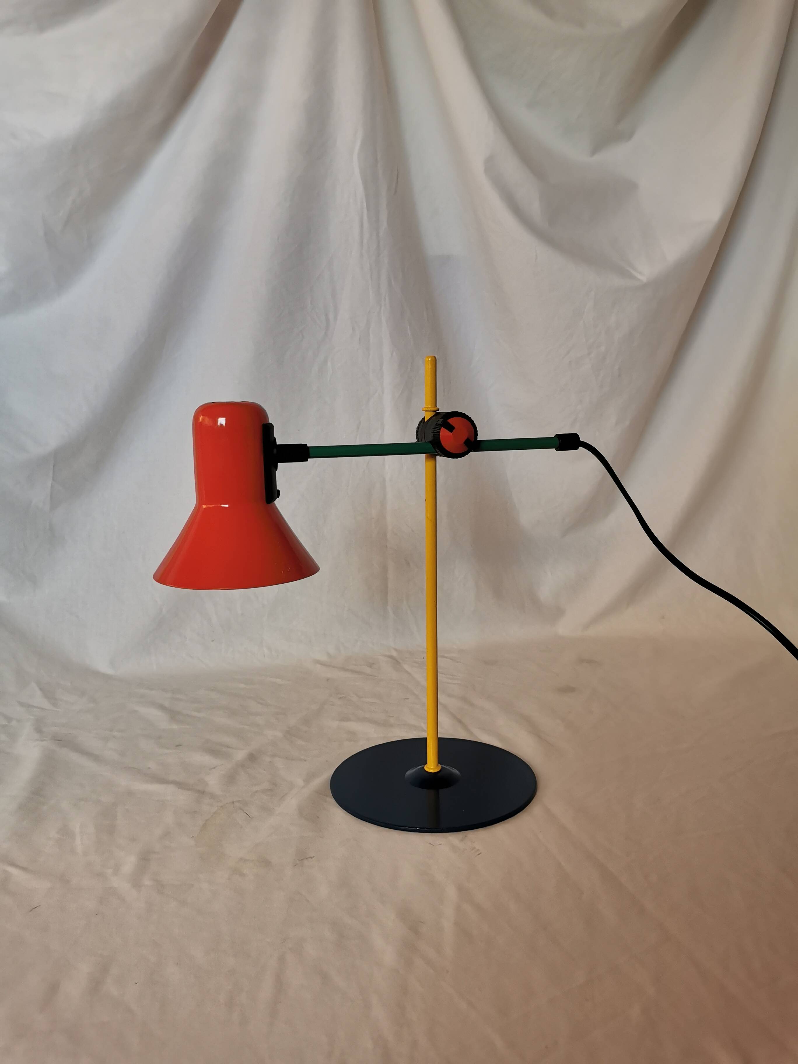 Lampe articulée postmoderne Veneta Lumi, Italie, 1980
