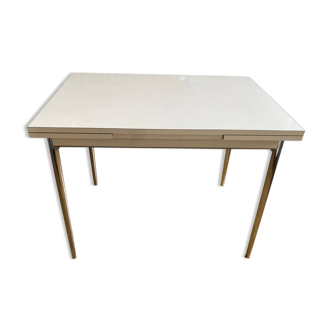 Table de cuisine en Formica avec 2 rallonges