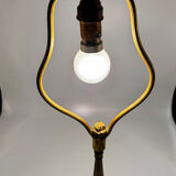 Antique lamp known as a lyre in bronze and marble from the late 19th century.