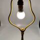 Antique lamp known as a lyre in bronze and marble from the late 19th century.