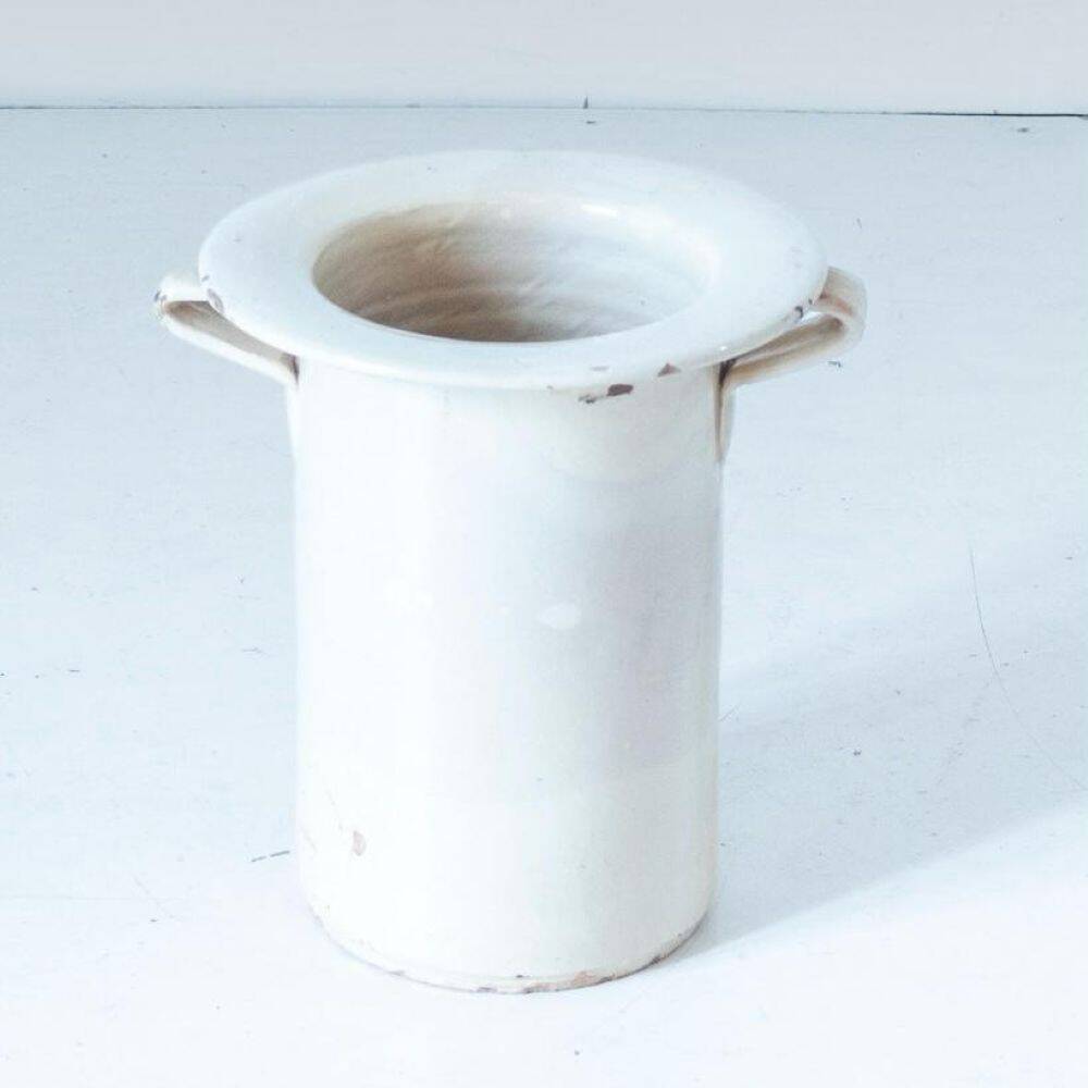 Antique Handmade Ceramic Vases, Set of Three, Italy 1900 circa