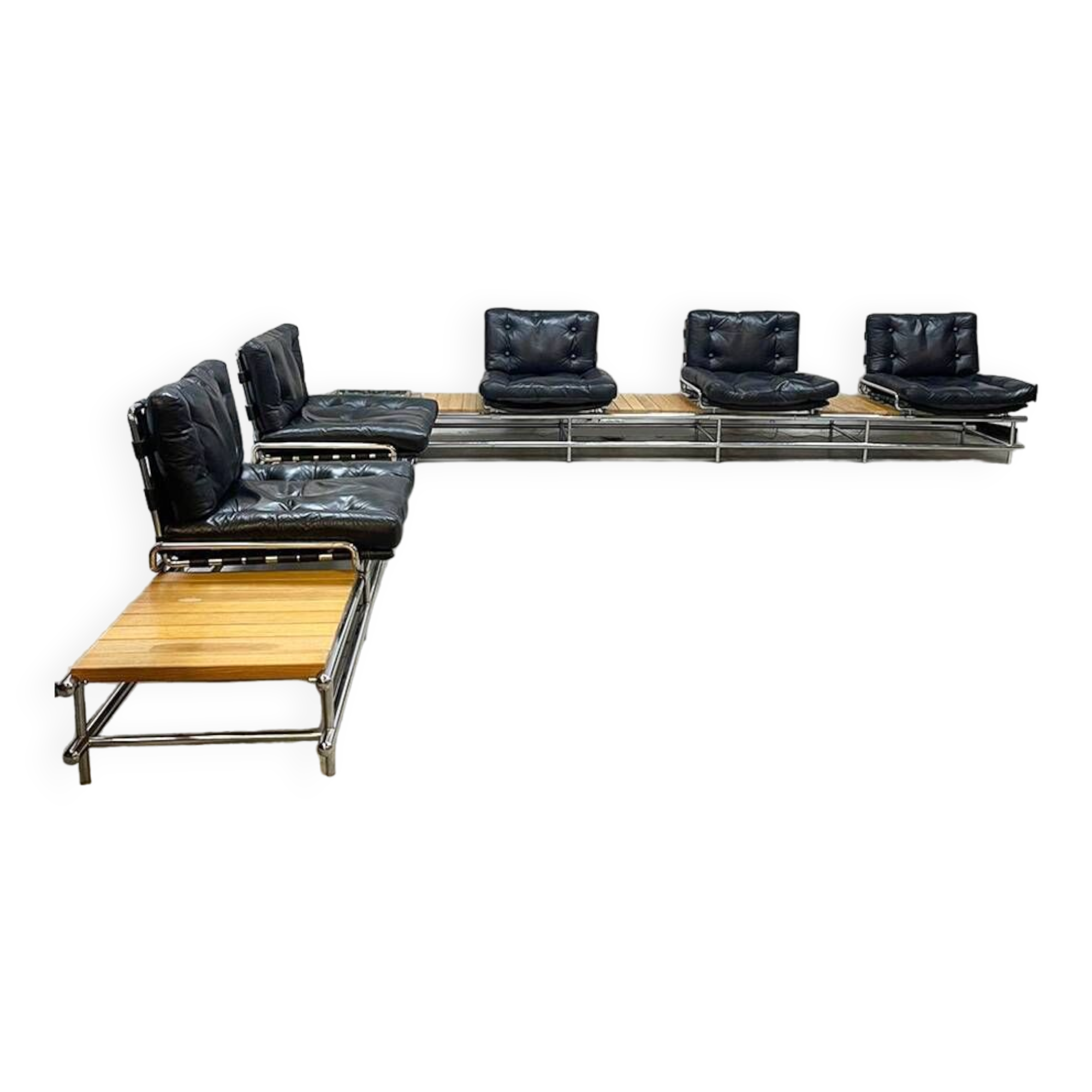 Vintage XXL modular sofa lounge set