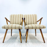 A pair vintage Cocktail chairs with stripes