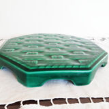 Digoin art deco trivet, vintage French, 1940s