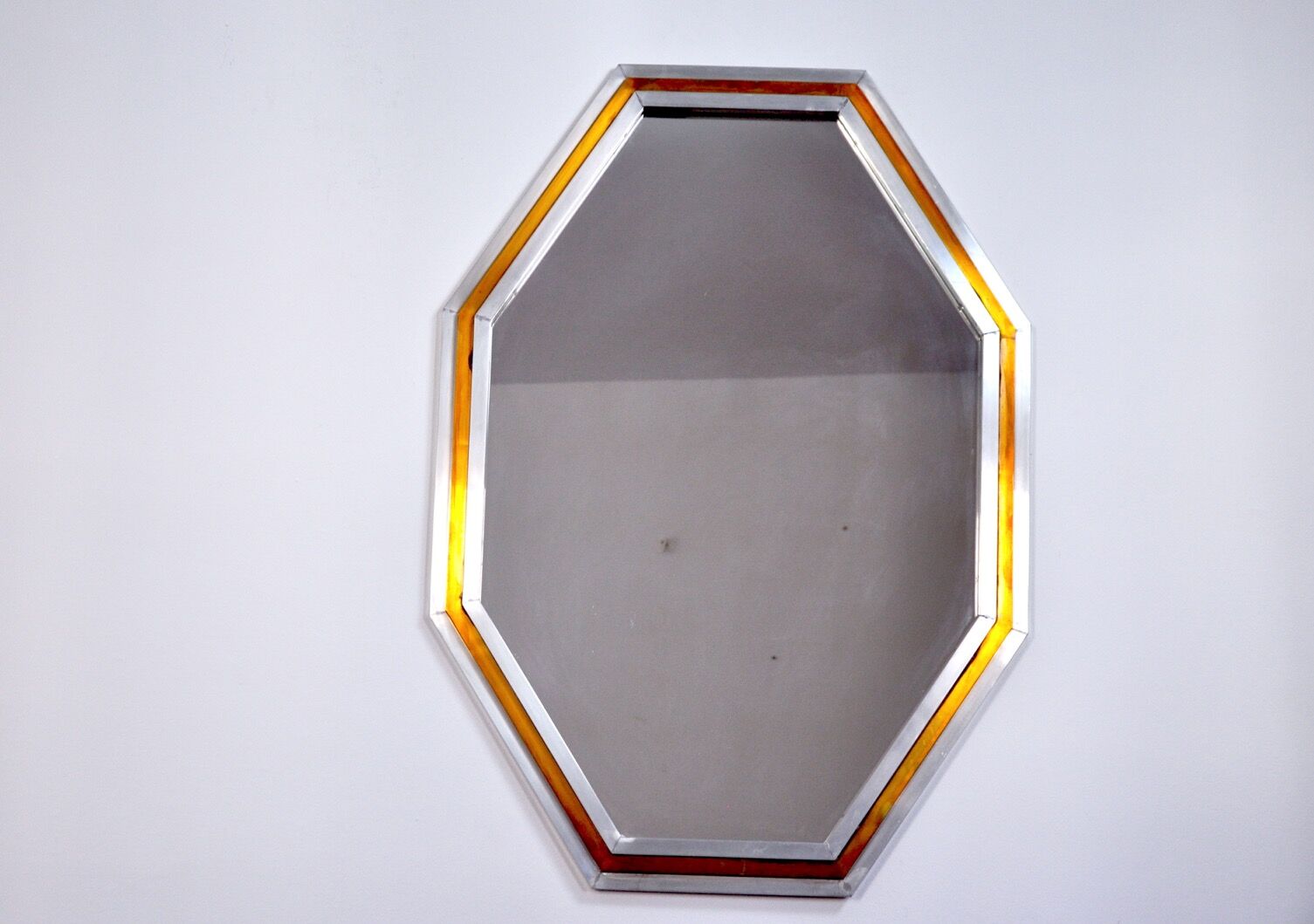 Octagonal mirror by Romeo Regga, Italy, 1970