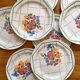 8 flat plates in Grasse earthenware, HBCM (Hippolyte Boulenger, Creil Montereau)