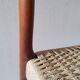 Danish dining chairs in wood and paper cord