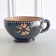 Antique Alsatian pottery cup