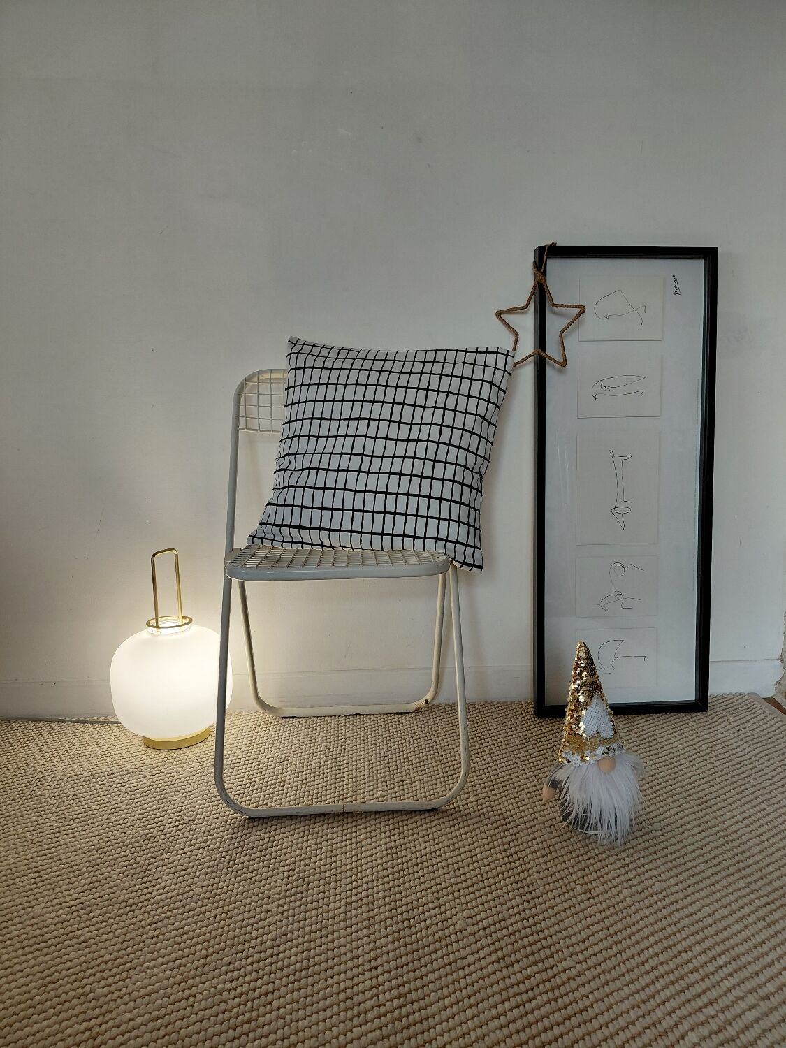 3 vintage folding chairs Talin design Italian 70s - mesh metal