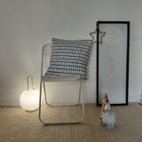 3 vintage folding chairs Talin design Italian 70s - mesh metal