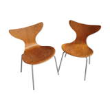 Pair 2 seagull chairs by Arne Jacobsen for Fritz Hansen