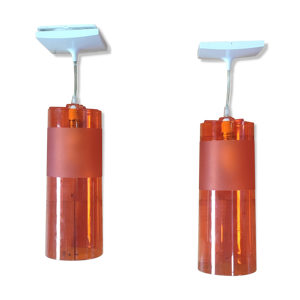 Paire de suspensions oranges Kartell