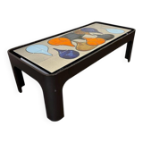 Vintage ceramic coffee table with rounded corners