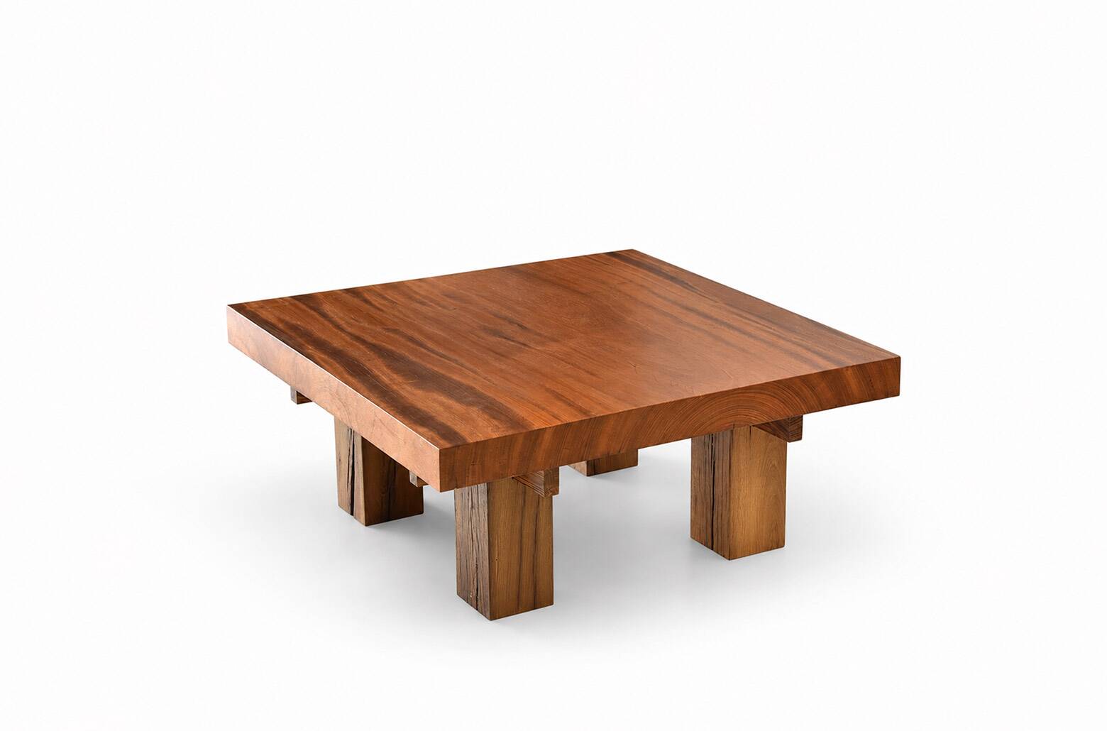 Exotic wood coffee table - model cent-six - timeless design