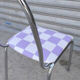 70s chrome metal tubular chair