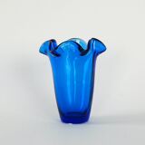 Cobalt glass vase, Danish design, 1970s, made in Denmark