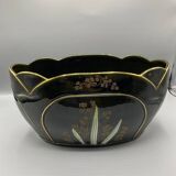 Rare Art Nouveau Ensemble circa 1900 – Glazed ceramic with iris decoration – Trio