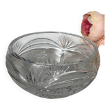 Saladier en cristal taillé