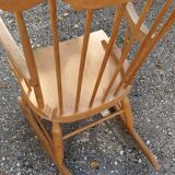 Rocking-chair classique en bois multipli  sixties seventies