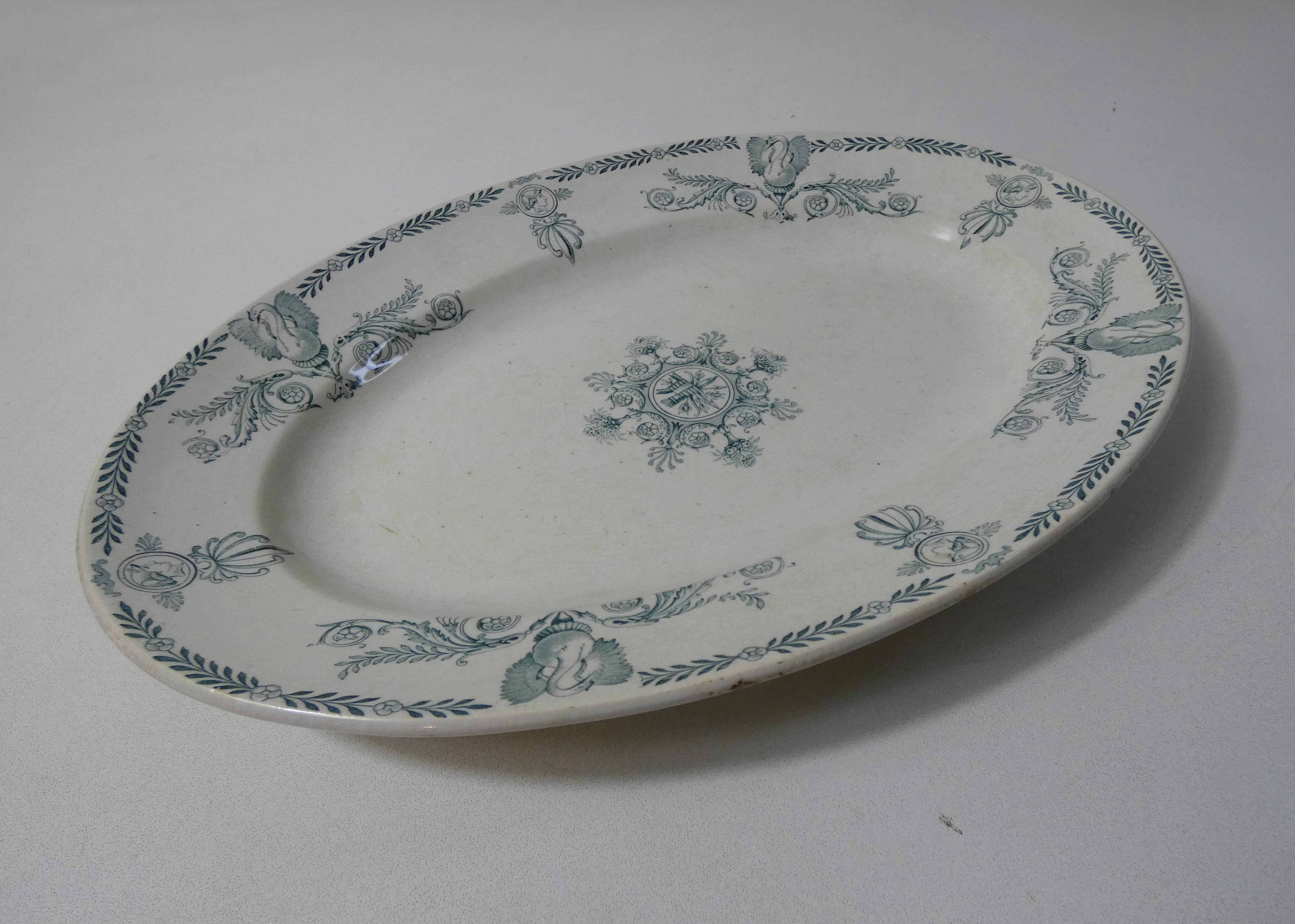 Oval dish iron earth compiegne