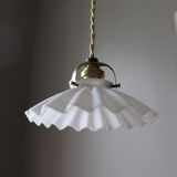 Vintage pendant lamp in opaline
