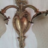 Double bronze sconce