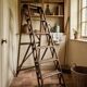Old wooden step ladder with 6 steps