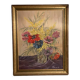 Tableau ancien nature morte  bouquet de fleurs