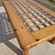 Vintage modernist coffee table in pine.