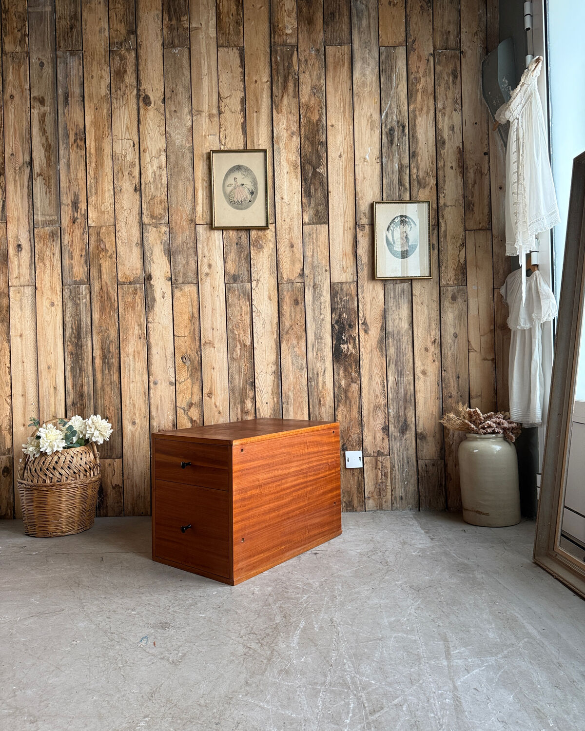 Trio of vintage chests of drawers