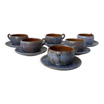 6 stoneware cups