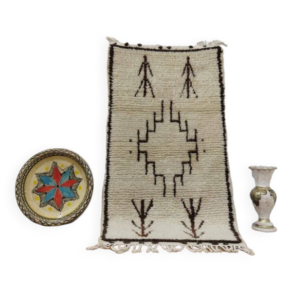 Tapis berbère laine fait main 133x70 cm