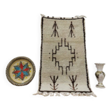Handmade wool Berber rug 133x70 cm