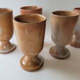 Lot of 5 stoneware mazagrans