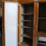 Vintage wooden refrigerator cabinet 2 doors
