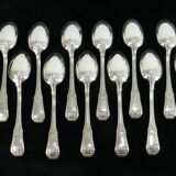 12 large spoonfuls Boulenger in silver metal model regence berry