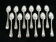Set de 12 grandes cuilleres Boulenger en metal argenté modele regence berry