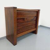 Vintage Maison Regain chest of drawers in solid elm from the 80s