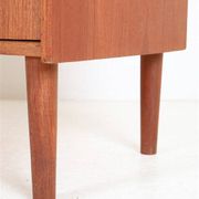 Tall mid-century teak secretary desk / Danish modern design / 1960s